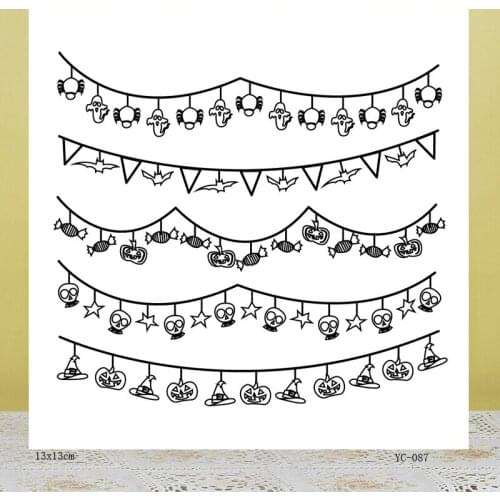 AZSG Halloween Clear Stamps For DIY Scrapbooking/Card Making/Album Decorative Rubber Stamp Crafts