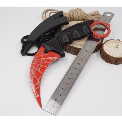 Cs go Karambit Knife Fixed Blade Knife Counter Strike survival Tactical Claw Knives outdoor Camping EDC Cosplay Tools