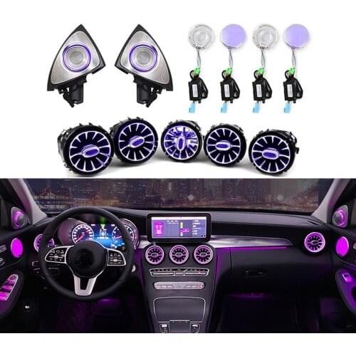 Car 3/12/64 Colors decorative Ambient neon Light For Mercedes-Benz C/GLC class W205 X253 Console Dashboard Condition Air Outlet