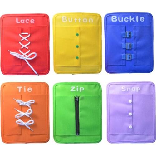 Baby BusyBoard Basic Skills Toddler Activity Board For Fine Motor Skills Learn To Dress Board Educational Montessori Toys Gifts