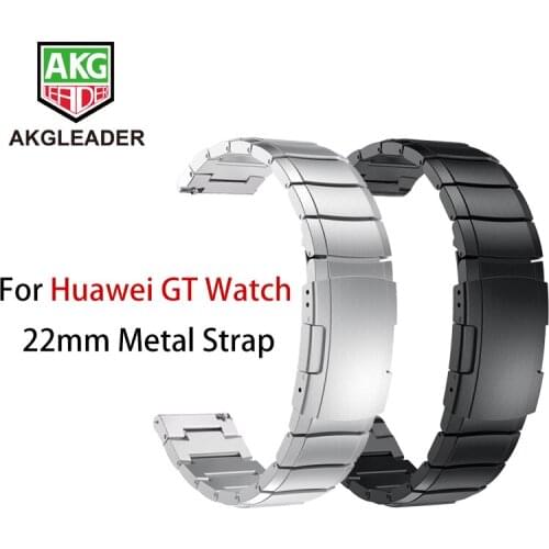 For Huawei GT Watch 22mm Metal Strap Heavy Solid Design Stainless Steel Watchband For Samsung Gear S3 Galaxy Watch 46mm Bracelet