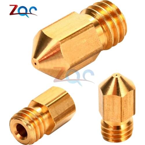5pcs 0.2mm 0.3mm 0.4mm 0.5mm MK8 Extruder Brass Nozzle Print Head for 1.75mm 3D Printer