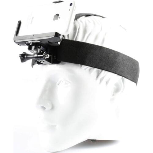 Gopro Head Strap Chest Mount with Phone Clip/Bracket for Climbing/ skiing/biking 360 Degree Rotated for iPhone Huawei Samsung