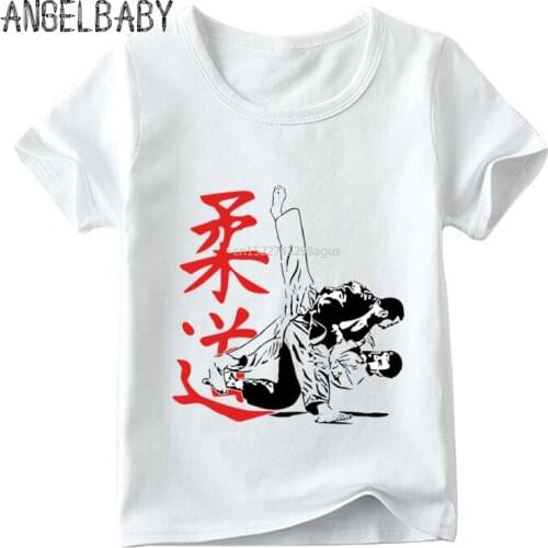 Hot Sale Children Judo Print T shirt Summer Fashion Baby Boys/Girls Top O-Neck Short Sleeve T shirts Kids Casual Clothes,ooo402