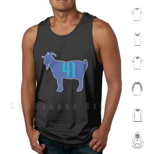 The Goat - City Edition Dirk Nowitzki tank tops vest 100% Cotton Dallas Mavs Mavericks Doncic Luka Dirk Nowitzki Mffl 41 77