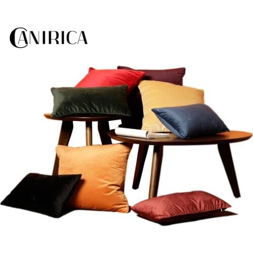 Cushion Cover Soft Velvet Yellow Pillow Cover for Living Room 45x45cm Decorative Pillows Home Decor Kussenhoes Modern Home Decor