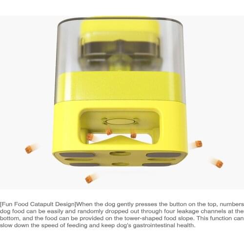 Pet Dog Food Reward Machine Dog Cat Interactive Ball Game Toy Smart Feeding Double Hole Tennis Leaking For Cats And Dogs