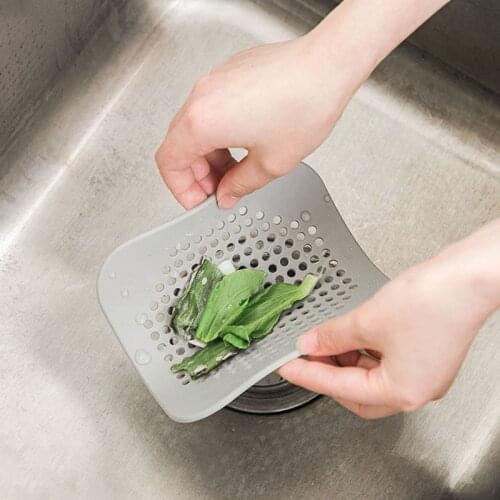 Floor Drain Cover Shower Drain Silicone Kitchen Sink Filter Hair Catcher Filter Sewer Outfall Filter Bathroom Accessories