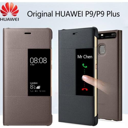 New Huawei P9 Case Original Official Flip Case Smart View Window PU Leather P9 Plus Case Full Protection Phone Cover Funda