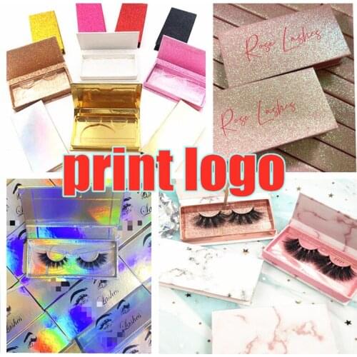 WholesaleMink Lashes Cases Packaging Wholesale Makeup Eyelash Packaging Lash Boxes Packaging MakeUp Eyelash Packaging print logo