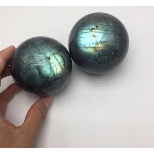 Drop shipping Natural labradorite Crystal gemstone ball meditation healing chakra heavy flash crystal sphere wholesale
