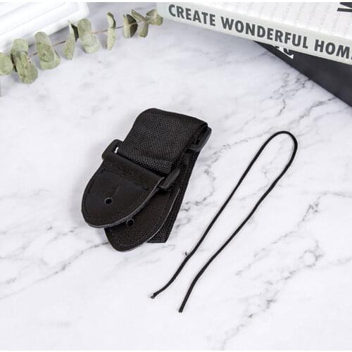Guitar Strap Leather Head Adjustable Shoulder Universal Nylon Belt for Folk Acoustic Classical Electric Guitar Bass Ukulele