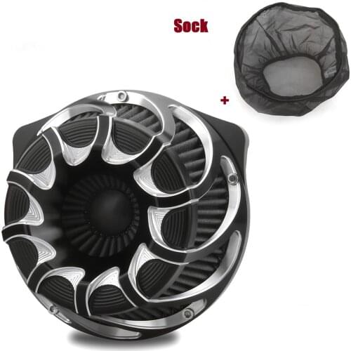 Gray deep cnc cut air intake Rain Socker Cover Filter For 1999-2009 XL883C Sportster Custom XL883 XL1200 IRON883 91-20