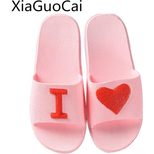 Pink Fashion Woman Slippers Summer Bathroom Soft Bottom Slides for Couple Unisex Indoor Slippers Non-slip Footwear