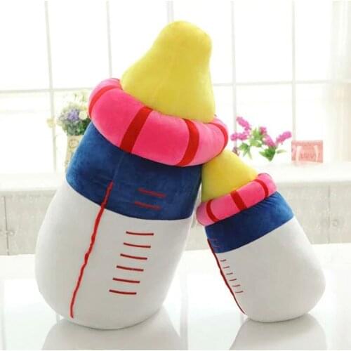 25-60CM Cute Milk bottle Plush Toys Baby Bottle Pillow Soft Cushion stuffed plush kids toys Childrens day