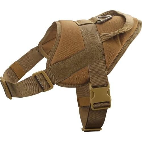 Tactical Dog Harness Vest NO PULL MOLLE Dog Leads Clothes Nylon Adjustable Pet Training Supplies for German Shepherd Labrador