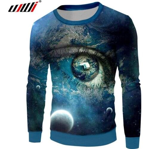 UJWI Full Printing Map Pullovers Men Newest Harajuku 3d Space Universe Hoodies Hombre Long Sleeve Crewneck Track Outwear Coats