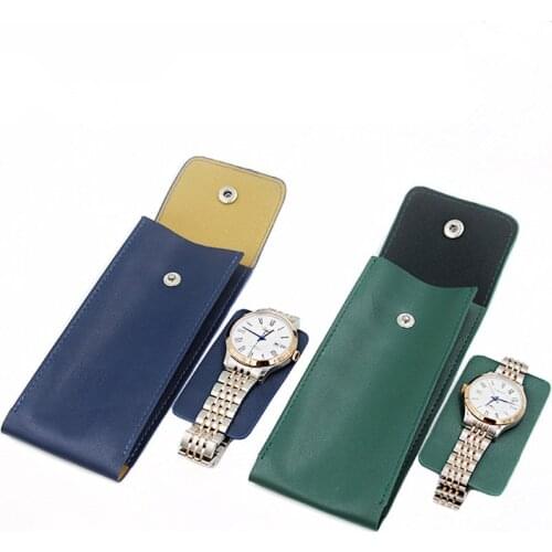 High Quality PU Leather watch Protect Bag New Style Lovers' Watch Storage Bags Green Leather Brand Mechanical Watch Travel Bag