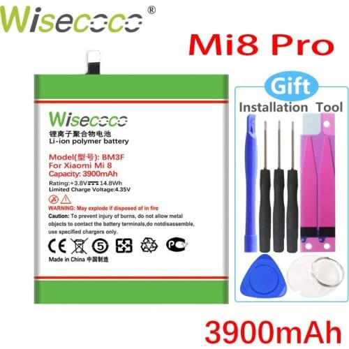 WISECOCO 3900mAh BM3F Battery For Xiaomi MI 8 MI8 Mobile Phone In Stock High Quality Battery+Tracking Number