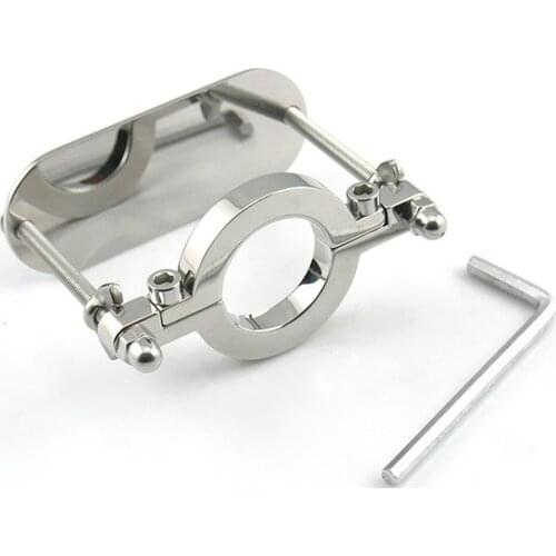 Stainless Steel Penis Lock Scrotum Stretcher BDSM Bondage Dick Ring Testicles Torture Ball Stretcher Cock Ring Sex Toys For Men