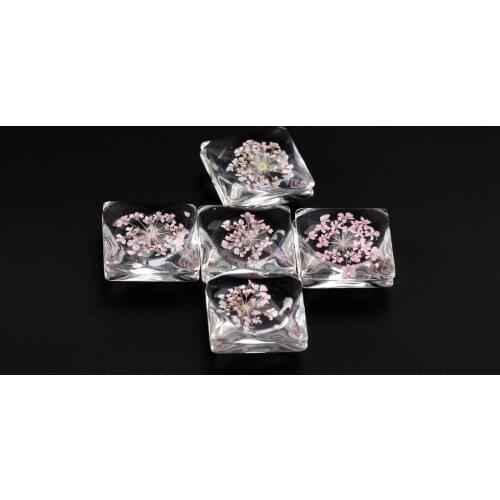 20# No-Hook Dried Flower In Glass Bead Promotion Not Wooden For DIY Earrings Bracelet Necklace Jewelry Making Beads #IZ419