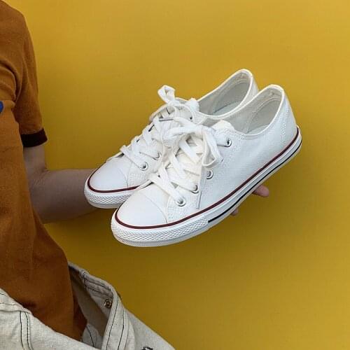 QWEDF 2019 Spring Shoes Women Sneakers Flat Heel Casual Canvas Shoes Breathable Womens Sneakers Quality sapato feminino PM-32