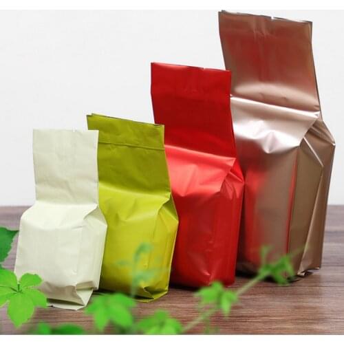 100Pcs/Lot Tea Bags Aluminum Foil Bag Vacuum Heat Seal Packaging Pouches Food Tea Mylar Foil Bag S M L XL