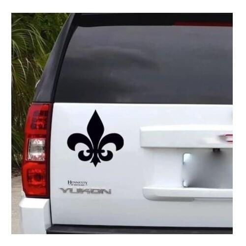 15.4*15cm Sticker on car Heraldic lily version 2 funny car sticker and decal silver/black vinyl auto car stickers N2003