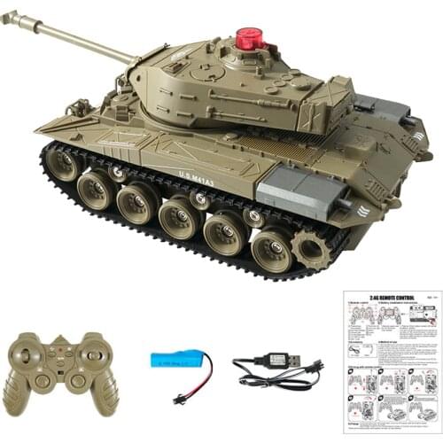 2.4G Remote Control Tank Electric 270 Rotating Turret Military RC Stunt Tank Model Toys For Kids Christmas Gift