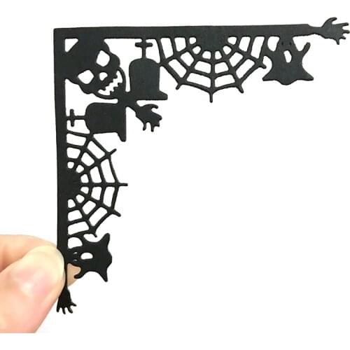 2021 New Style Halloween Ghost Corner Metal Cutting Dies Stencil for DIY Scrapbooking Decorative Craft Embossing Paper Card Cut