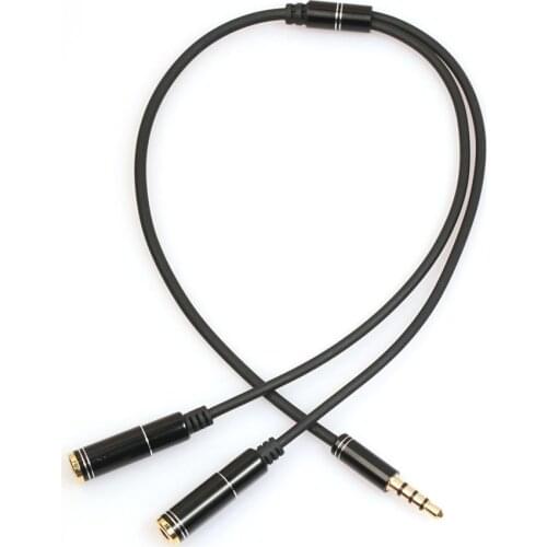 3.5mm Audio Stereo Cable Y Splitter Cable 1 Male to 2 Port Female AUX Cable for Earphone Headset Splitter Adapter 4 Colors