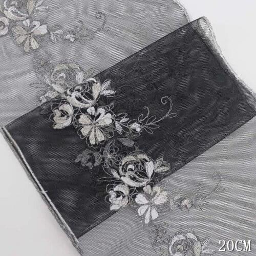 30Yards Handmade DIY Clothing Accessories Wedding Rose Flower Floral Embroidery Lace Fabrics Curtains Sofa Sewing Material