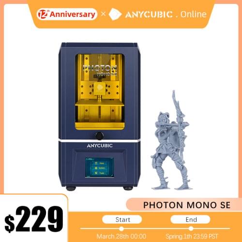 ANYCUBIC Photon Mono SE 3d Printer 2K Monochrome LCD 405nm UV Resin Printers Screen High Speed APP Remote Control impresora 3d