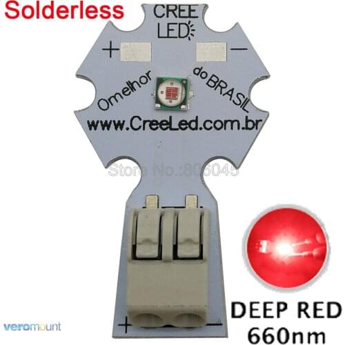 5pcs 3W 660nm Deep Red Color 3535 Epileds High Power Plant Grow LED Emitter on 20mm Solderless Aluminum PCB