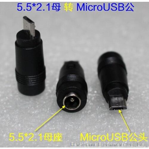 5pcs New 5.5*2.1 to Micro USB Jack Micro 5Pin DC Power Charger Adapter Converter Connector for Laptop/Tablet/Mobile Phone