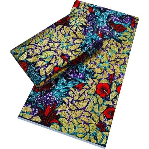 African Wax Print Veritable Real Wax Ankara African Prints Fabric 100% Cotton Sewing Tissu Materials For Party Dress 6 Yard