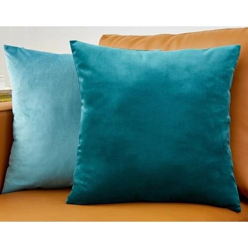26colors Pillow Pillowcase Velvet Cushion For Living Room Sofa 45*45 Kussenhoes Blue Home Decorative Housse De Coussin