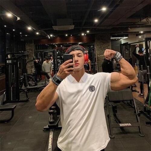 Muscleguys Brand Polo Shirts Men Cotton Fitness Short Sleeve Polo Men Slim Fit Fashion Summer Breathable Polo Shirt Gym Clothing