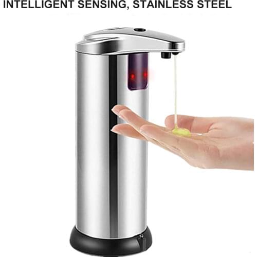 Portable Soap Dispensers Stainless Steel Automatic Liquid Dispenser Smart Sensor 250ML Hand Wash Sanitizer Kitchen Bathroom