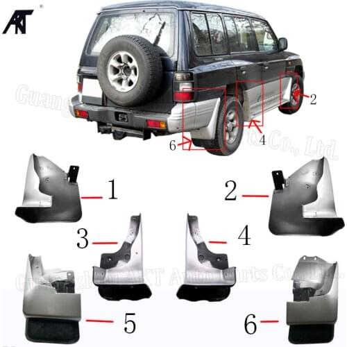 For Mitsubishi Pajero II 1998-2004 V33 Front Rear Molded Car Mud Flaps Mudflaps Splash Guards Mudguards Fender Mud Flap