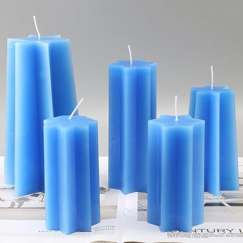 DIY handmade candle making mold hexagon cylindrical candle moulds diy molds facotry for home decoration lz03