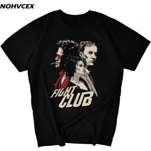Men Women Print Fight Club Tyler Durden Fashion Move T-Shirt O-Neck Short Sleeves Summer Casual