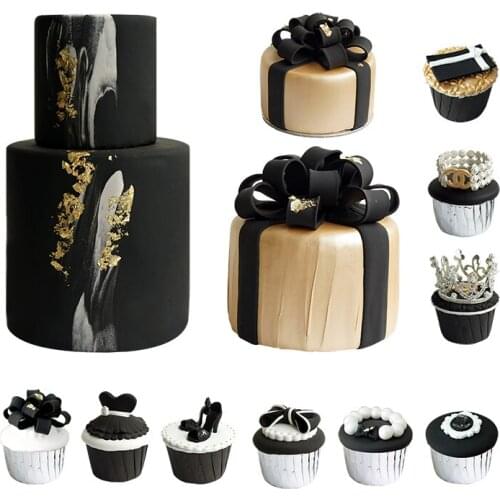 Artificial cupcake Dazzling Dark Style fake fondant cake molds clay Decorations fitting store showcase/cake store molds