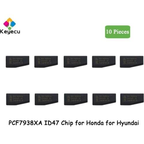 KEYECU 10 Pieces G Chip PCF7938XA ID47 Carbon Auto Transponder Chip Ceramic Car Key Chips for Honda for Hyundai