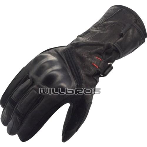 Waterproof H2O Warm Winter Gloves Motocross Motorcycle Scooter Street Moto Mens Leather Gloves