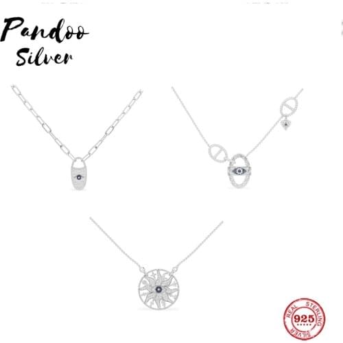 Fashion Charm 1:1 Copy, Lucky Eye Chain Necklace Gift Pendant Necklace Link Chain For Women Jewelry Gift