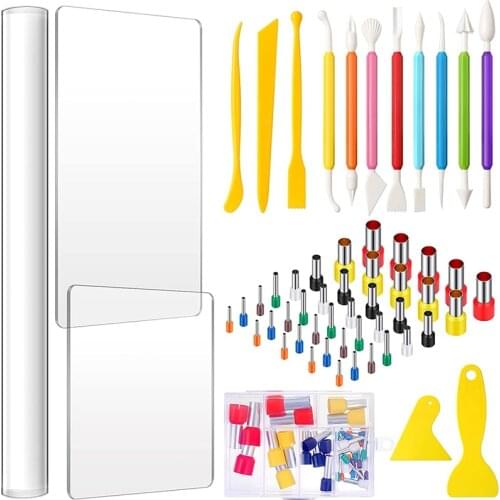 Cutter Set, Polymer Clay Roller, for Clay DIY Production the Clay Model Set Can Be Used at Home, School, Office, Etc