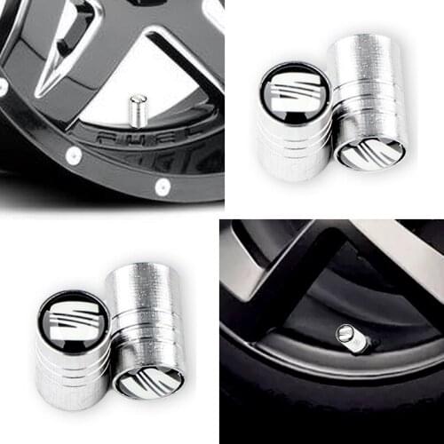 4pcs Car Tire Valve Core Cover Caps for Seat Leon Ibiza Alhambra Niva Kalina Priora Granta Largus Accessories Automotive Goods