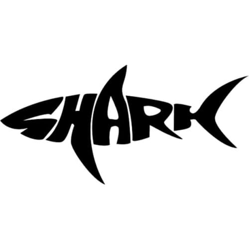 LLY-1406 HARK Modeling Text Car Sticker Fish Shape Decals PVC Cars Accessories Fashion Decoration High Quality Waterproof Decal