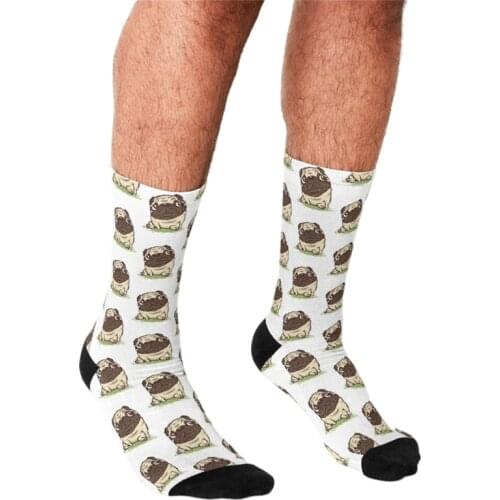 Funny Men socks Pugs that relaxes pattern Printed hip hop Men Happy Socks cute boys street style Crazy novelty Socks for men